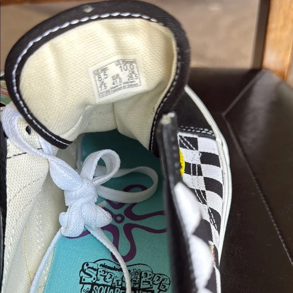 New Vans  Men’s Black and Yellow Checkered Shoes